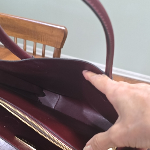 Michael Kors Burgundy Mercer Leather Tote Bag EUC